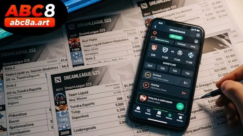 Cách thức cá cược giải DreamLeague Dota 2 tại ABC8